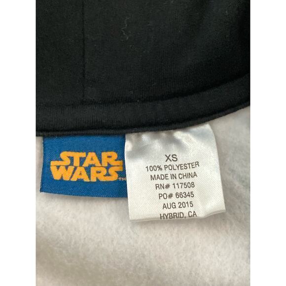 Star Wars Yoda Kids Full Zip Hoodie with Mask Hood Ears XS Brown - Picture 6 of 9